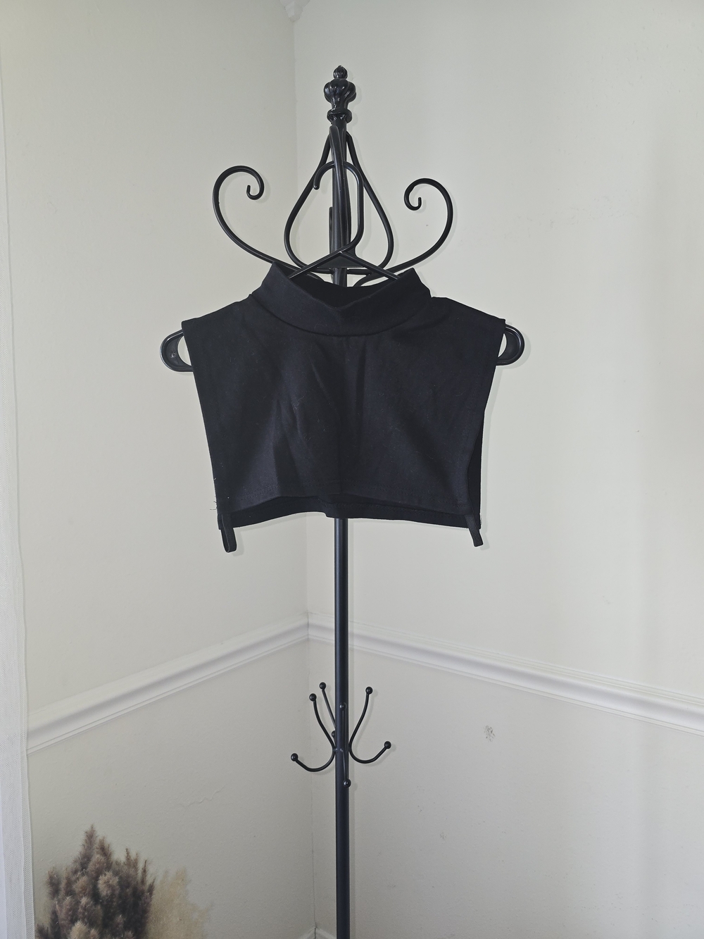 Black Mock Neck Dickey Collar Layering Accessory